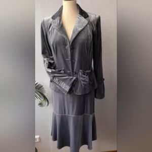 Retired Midnight Velvet Skirt Suit Like New Shoulder Pads Holiday Church Outfit